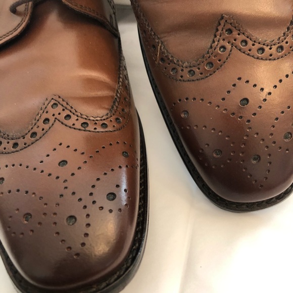 Florsheim Palladino Oxford Wingtips 11428 Cognac Lace Up Dress Shoe Sz 11 D - Picture 2 of 9
